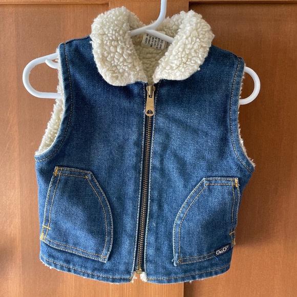 Vintage 12-24 month jean jacket with faux Sherpa lining - Picture 1 of 2